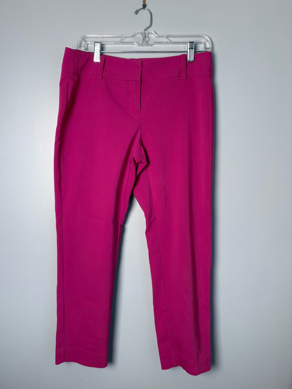 White House Black Market Magenta Fuchsia Pink Slim Ankle Pants Dress Trousers 6 - Picture 2 of 8